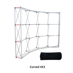 Curved Fabric Popup Displays Frame