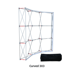 Curved Fabric Popup Displays Frame